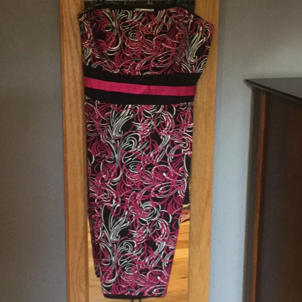 Pink and black cocktail dress optional straps